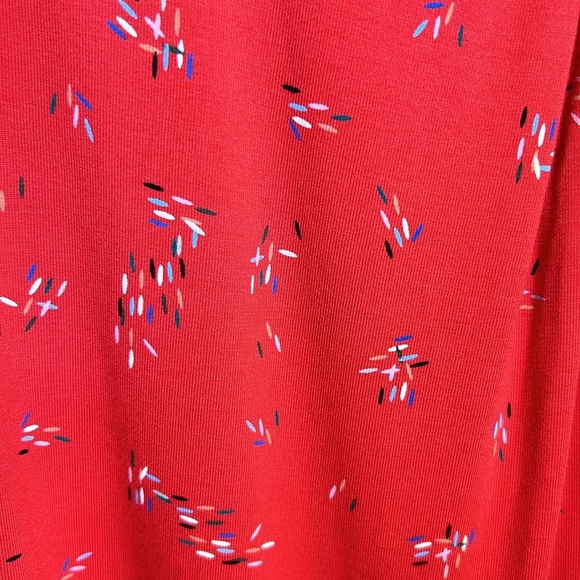 Red VNeck Sleeveless Maxi Dress size 1X NEW - Picture 8 of 12